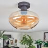 Mertola ceiling light Amber, 1-light source