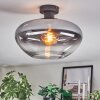 Mertola ceiling light clear, Smoke-coloured, 1-light source