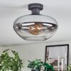 Mertola ceiling light clear, Smoke-coloured, 1-light source