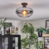 Mertola ceiling light clear, Smoke-coloured, 1-light source