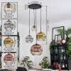Ripoll hanging light, globe light, Cluster pendant lamp Amber, gold, clear, coppery, Smoke-coloured, 4-light sources