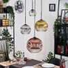 Ripoll hanging light, globe light, Cluster pendant lamp Amber, gold, clear, coppery, Smoke-coloured, 4-light sources