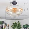 Mertola ceiling light Amber, clear, 1-light source