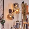 Gastor globe light, wall light 42 cm gold, black, 3-light sources