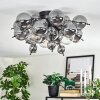 Milheiros ceiling light, globe light Smoke-coloured, 3-light sources