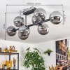 Gastor ceiling light, globe light Smoke-coloured, 8-light sources