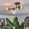 Chehalis ceiling light, globe light Amber, clear, Smoke-coloured, 3-light sources