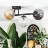 Chehalis ceiling light, globe light Amber, clear, Smoke-coloured, 3-light sources