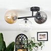 Chehalis ceiling light, globe light Amber, clear, Smoke-coloured, 3-light sources
