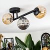Chehalis ceiling light, globe light Amber, Smoke-coloured, 3-light sources