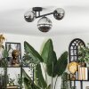 Chehalis ceiling light, globe light Smoke-coloured, 3-light sources