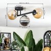 Chehalis ceiling light, globe light Amber, Smoke-coloured, 3-light sources
