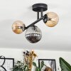 Chehalis ceiling light, globe light Amber, Smoke-coloured, 3-light sources