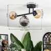 Chehalis ceiling light, globe light Amber, Smoke-coloured, 3-light sources