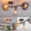Gastor ceiling light, globe light Amber, clear, Smoke-coloured, 3-light sources