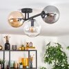 Gastor ceiling light, globe light Amber, clear, Smoke-coloured, 3-light sources