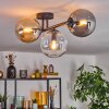 Gastor ceiling light, globe light Amber, clear, Smoke-coloured, 3-light sources