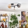 Gastor ceiling light, globe light Amber, clear, Smoke-coloured, 3-light sources
