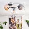 Gastor ceiling light, globe light Amber, clear, Smoke-coloured, 3-light sources