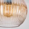 Koyoto hanging light, globe light, Cluster pendant lamp Amber, clear, Smoke-coloured, 5-light sources