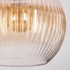 Koyoto hanging light, globe light, Cluster pendant lamp Amber, clear, Smoke-coloured, 5-light sources