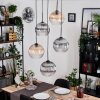 Koyoto hanging light, globe light, Cluster pendant lamp Amber, clear, Smoke-coloured, 5-light sources