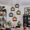 Koyoto hanging light, globe light, Cluster pendant lamp blue, green, coppery, 5-light sources