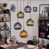 Koyoto hanging light, globe light, Cluster pendant lamp blue, gold, green, 5-light sources