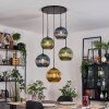 Koyoto hanging light, globe light, Cluster pendant lamp blue, gold, green, 5-light sources
