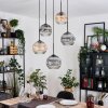 Ripoll hanging light, globe light, Cluster pendant lamp Amber, clear, Smoke-coloured, 5-light sources
