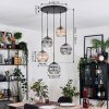 Ripoll hanging light, globe light, Cluster pendant lamp Amber, clear, Smoke-coloured, 5-light sources