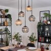 Ripoll hanging light, globe light, Cluster pendant lamp Amber, clear, Smoke-coloured, 5-light sources