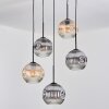 Ripoll hanging light, globe light, Cluster pendant lamp Amber, clear, Smoke-coloured, 5-light sources