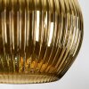 Koyoto hanging light, globe light, Cluster pendant lamp 35 cm blue, gold, green, coppery, 4-light sources