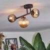 Chehalis ceiling light, globe light Amber, Smoke-coloured, 3-light sources