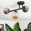 Chehalis ceiling light, globe light Amber, Smoke-coloured, 3-light sources