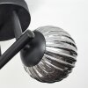 Chehalis ceiling light, globe light Amber, Smoke-coloured, 3-light sources