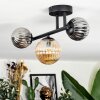 Chehalis ceiling light, globe light Amber, Smoke-coloured, 3-light sources