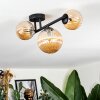 Chehalis ceiling light, globe light Amber, 3-light sources