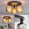 Fanhaes ceiling light chrome, Smoke-coloured, 3-light sources