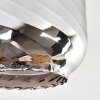 Fanhaes ceiling light chrome, Smoke-coloured, 3-light sources