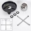 Fanhaes ceiling light chrome, Smoke-coloured, 3-light sources