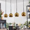 Koyoto hanging light, globe light, pendant light gold, 4-light sources