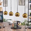 Koyoto hanging light, globe light, pendant light gold, 4-light sources