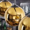 Koyoto hanging light, globe light, pendant light gold, 4-light sources