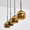 Koyoto hanging light, globe light, pendant light gold, 4-light sources