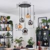Ripoll hanging light, globe light, Cluster pendant lamp Amber, Smoke-coloured, 5-light sources