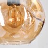 Ripoll hanging light, globe light, Cluster pendant lamp Amber, Smoke-coloured, 5-light sources