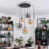 Ripoll hanging light, globe light, Cluster pendant lamp Amber, Smoke-coloured, 5-light sources