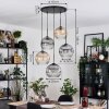 Ripoll hanging light, globe light, Cluster pendant lamp Amber, clear, Smoke-coloured, 5-light sources